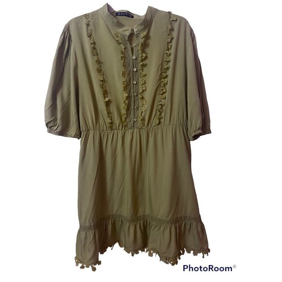 Simplee Plus Boho Short Ruffled Dress, Size 1XL - Picture 9 of 11